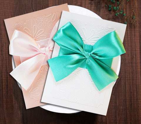 Unique Anniversary Greeting Card to Lovers, Beautiful Valentine's Day Greeting Card, Creative Birthday Greeting Card, Bowknot Greeting Cards, Original Handmade Wedding Greeting Card-Silvia Home Craft