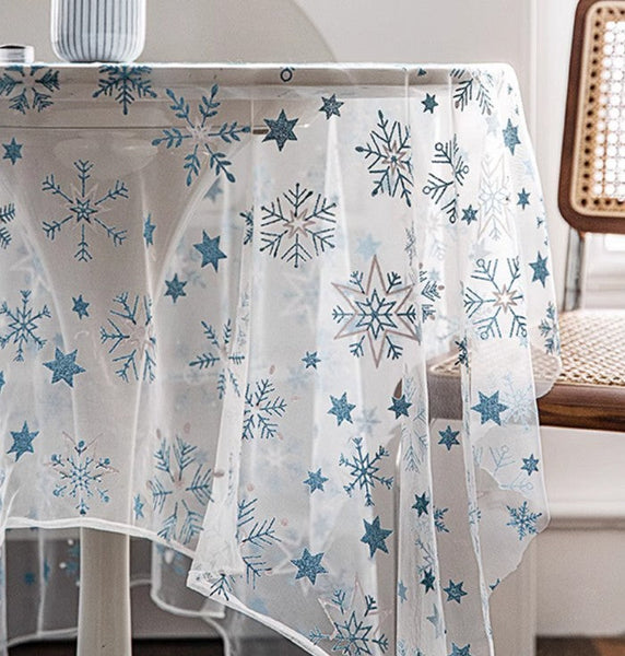 Extra Large Rectangular Tablecloth for Oval Table, Lace Embroidered Table Covers, Rectangular Table Covers for Coffee Table, Oversized Modern Lace Tablecloths-Silvia Home Craft