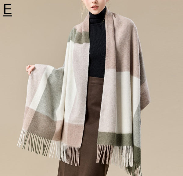 Christmas Holiday Gift, Evening Wrap, Large Wool Scarf, Winter Shawl, Elegant Shawl, Warm Cape, Cold Weather Scarf, Fashion Scarf, Oversized Scarf, Winter Shawl-Silvia Home Craft