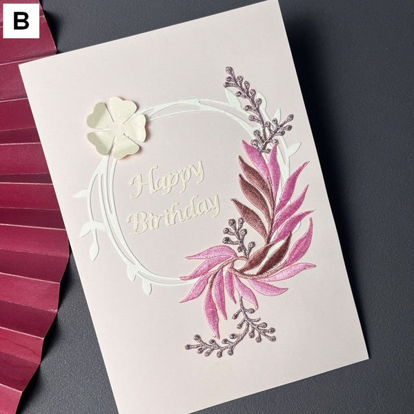 Beautiful Greeting Cards to Friends, Embroidery Greeting Cards, Creative Birthday Greeting Card, Original Handmade Embroidery Greeting Cards-Silvia Home Craft