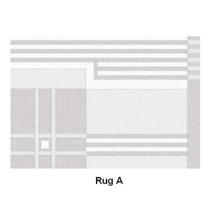 Geometric Modern Carpets for Bedroom, Modern Grey Rugs for Living Room, Modern Abstract Rugs under Dining Room Table-Silvia Home Craft