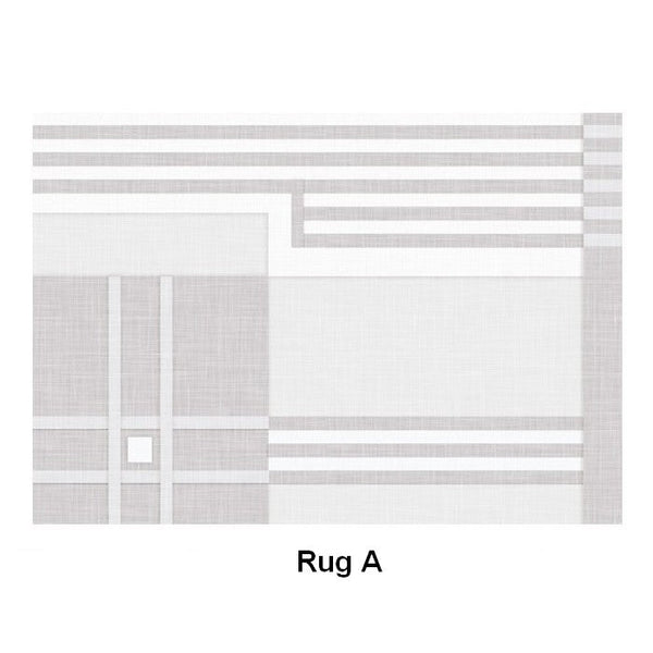 Geometric Modern Carpets for Bedroom, Modern Grey Rugs for Living Room, Modern Abstract Rugs under Dining Room Table-Silvia Home Craft