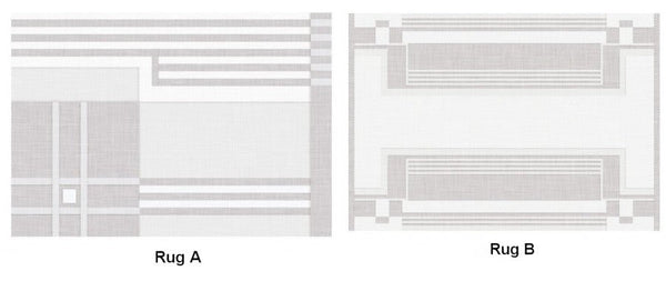 Geometric Modern Carpets for Bedroom, Modern Grey Rugs for Living Room, Modern Abstract Rugs under Dining Room Table-Silvia Home Craft