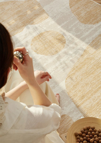 Modern Rugs under Sofa, Dining Room Floor Rugs, Abstract Contemporary Rugs for Bedroom, Modern Rug Ideas for Living Room-Silvia Home Craft