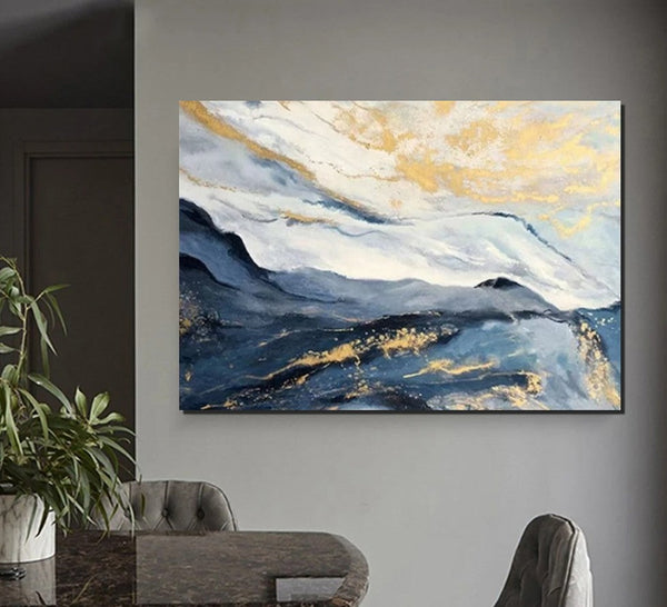 Contemporary Acrylic Art, Buy Large Paintings Online, Simple Modern Art, Large Wall Art Ideas, Large Painting for Dining Room-Silvia Home Craft