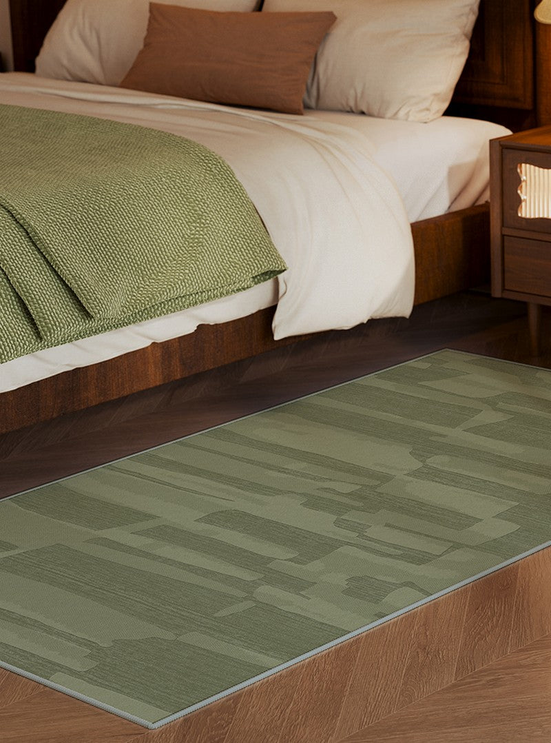 Modern Rug Ideas for Living Room, Green Modern Rugs under Sofa, Abstract Contemporary Rugs for Bedroom, Dining Room Floor Rugs-Silvia Home Craft
