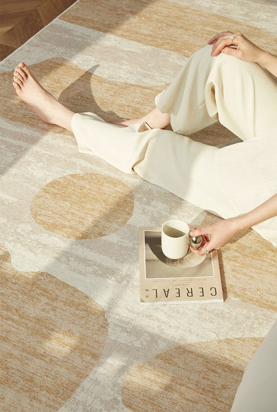 Modern Rugs under Sofa, Dining Room Floor Rugs, Abstract Contemporary Rugs for Bedroom, Modern Rug Ideas for Living Room-Silvia Home Craft