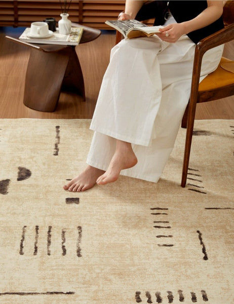 Modern Rugs under Dining Room Table, Contemporary Abstract Rugs Next to Bed, Geometric Modern Carpets for Office, Large Modern Rugs for Living Room-Silvia Home Craft