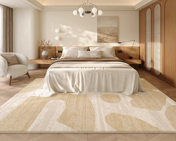 Modern Rugs under Sofa, Dining Room Floor Rugs, Abstract Contemporary Rugs for Bedroom, Modern Rug Ideas for Living Room-Silvia Home Craft