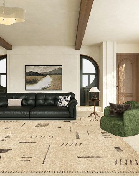 Modern Rugs under Dining Room Table, Contemporary Abstract Rugs Next to Bed, Geometric Modern Carpets for Office, Large Modern Rugs for Living Room-Silvia Home Craft