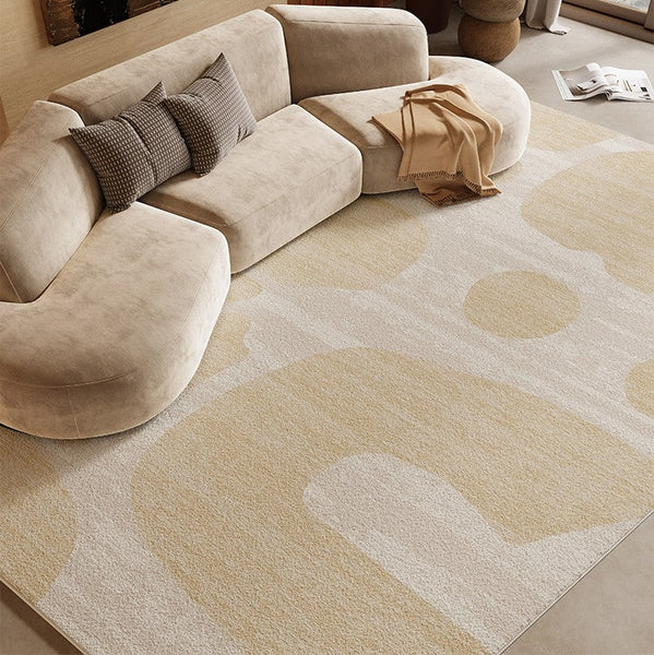 Modern Rugs under Sofa, Dining Room Floor Rugs, Abstract Contemporary Rugs for Bedroom, Modern Rug Ideas for Living Room-Silvia Home Craft