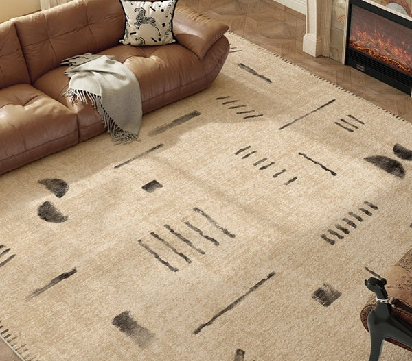 Modern Rugs under Dining Room Table, Contemporary Abstract Rugs Next to Bed, Geometric Modern Carpets for Office, Large Modern Rugs for Living Room-Silvia Home Craft