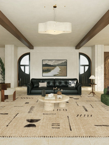 Modern Rugs under Dining Room Table, Contemporary Abstract Rugs Next to Bed, Geometric Modern Carpets for Office, Large Modern Rugs for Living Room-Silvia Home Craft