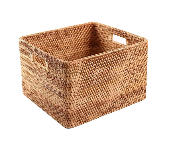 Large Storage Basket for Living Room, Kitchen Storage Baskets, Woven Storage Basket for Shelves, Rattan Storage Baskets for Toys-Silvia Home Craft