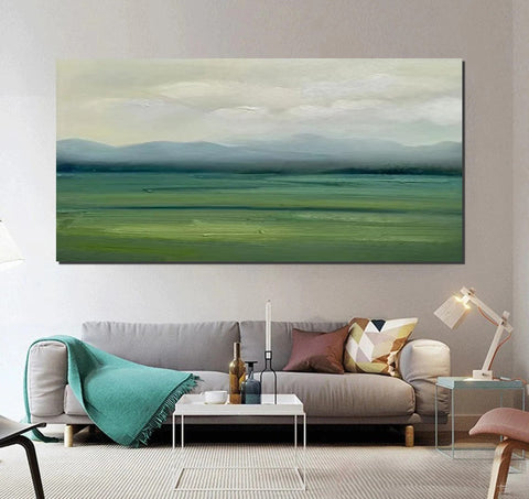Abstract Landscape Acrylic Paintings, Hand Painted Wall Art Paintings, Contemporary Canvas Artwork, Abstract Wall Art Paintings, Modern Art for Dining Room-Silvia Home Craft