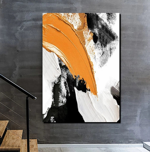 Large Abstract Paintings, Large Paintings for Living Room, Simple Modern Art, Modern Canvas Painting, Contemporary Acrylic Wall Art Ideas-Silvia Home Craft