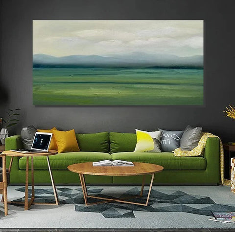 Hand Painted Wall Art Paintings, Contemporary Canvas Artwork, Abstract Landscape Acrylic Paintings, Abstract Wall Art Paintings, Modern Art for Dining Room-Silvia Home Craft