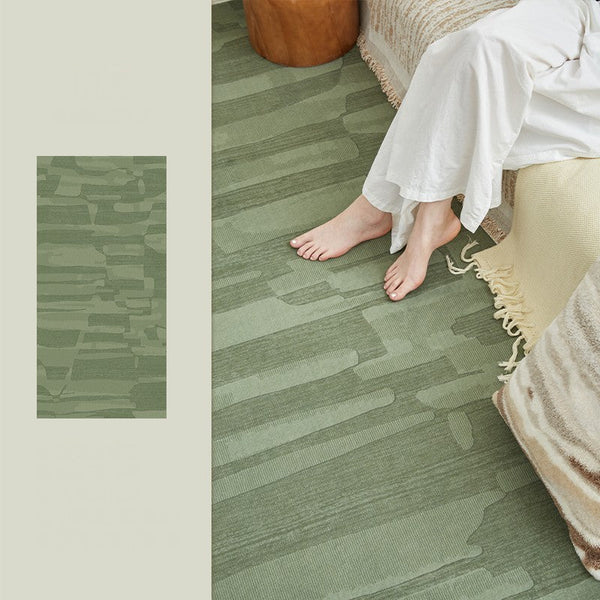 Modern Rug Ideas for Living Room, Green Modern Rugs under Sofa, Abstract Contemporary Rugs for Bedroom, Dining Room Floor Rugs-Silvia Home Craft