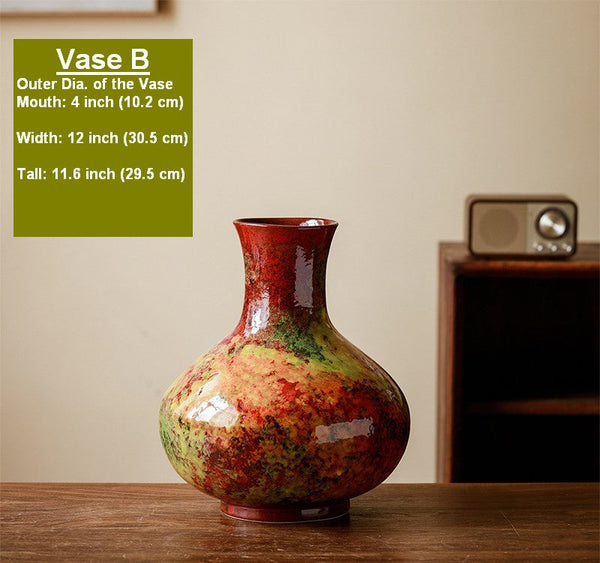 Large Pottery Flower Vases, Handmade Water Holding Flower Vases, Modern Bouquet Flower Vases, Centerpiece on Dining Table, Flower Vase on Table-Silvia Home Craft