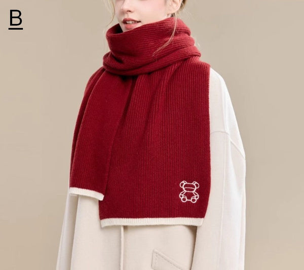 Warm Winter Scarf, Cold Weather Scarf, Fashion Scarf, Christmas Gifts for Her, Holiday Scarf, Winter Wool Scarf, Soft Cashmere Scarf for Women, Elegant Wool Scarves-Silvia Home Craft