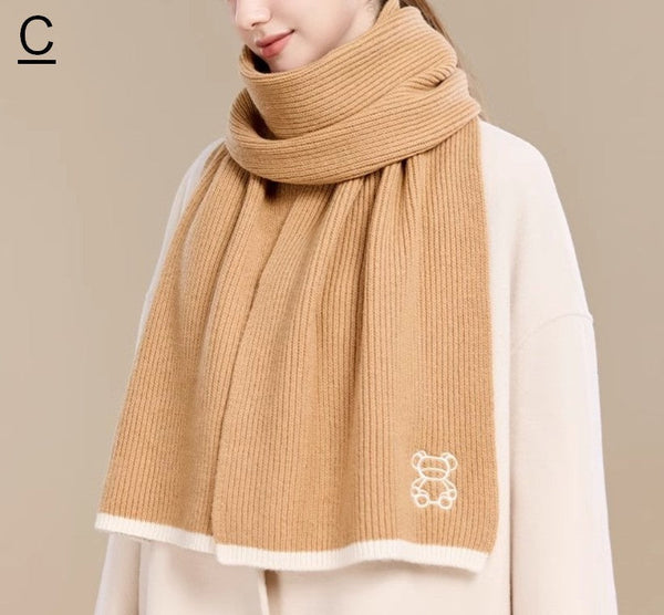 Warm Winter Scarf, Cold Weather Scarf, Fashion Scarf, Christmas Gifts for Her, Holiday Scarf, Winter Wool Scarf, Soft Cashmere Scarf for Women, Elegant Wool Scarves-Silvia Home Craft