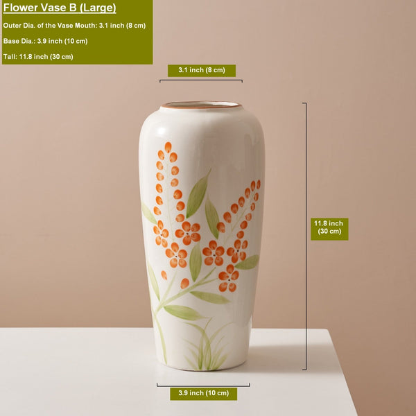 Dining Table Centerpiece, Ceramic Bouquet Vases, Porcelain Flower Vases, Large Flower Vases on Table, Handmade Water Holding Flower Vase-Silvia Home Craft