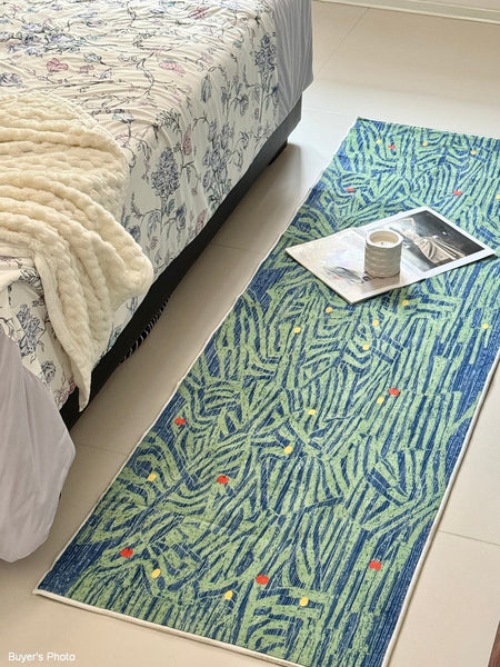 Contemporary Modern Rugs Next to Bed, Abstract Area Rugs for Living Room, Modern Carpets for Office, Geometric Modern Rugs under Dining Room Table-Silvia Home Craft