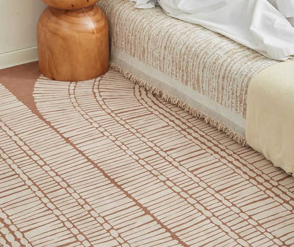 Modern Rugs under Dining Room Table, Mid Century Geometric Carpets, Contemporary Modern Rugs Next to Bed, Abstract Modern Rugs for Living Room-Silvia Home Craft