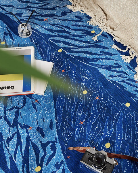 Geometric Modern Rugs under Dining Room Table, Contemporary Modern Rugs Next to Bed, Abstract Area Rugs for Living Room, Modern Carpets for Office-Silvia Home Craft