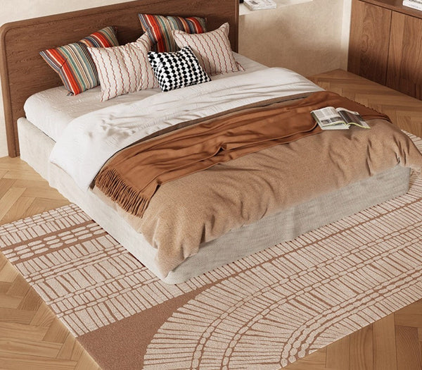 Modern Rugs under Dining Room Table, Mid Century Geometric Carpets, Contemporary Modern Rugs Next to Bed, Abstract Modern Rugs for Living Room-Silvia Home Craft