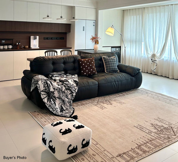 Contemporary Modern Rugs Next to Bed, Modern Rugs under Dining Room Table, Geometric Modern Carpets for Office, Abstract Modern Rugs for Living Room-Silvia Home Craft