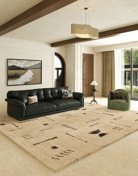 Modern Rugs under Dining Room Table, Contemporary Abstract Rugs Next to Bed, Geometric Modern Carpets for Office, Large Modern Rugs for Living Room-Silvia Home Craft