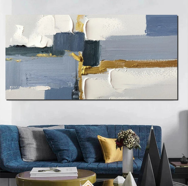 Abstract Acrylic Paintings on Canvas, Hand Painted Wall Art Paintings, Contemporary Canvas Artwork, Abstract Wall Art Paintings, Modern Art Paintings for Dining Room-Silvia Home Craft