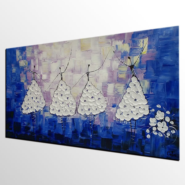 Modern Abstract Painting, Bedroom Canvas Painting, Acrylic Wall Art Painting, Ballet Dancer Painting, Abstract Art for Sale-Silvia Home Craft
