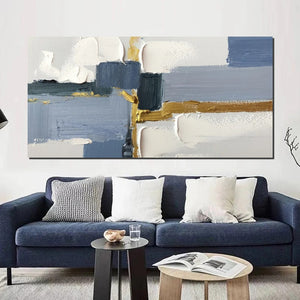 Modern Art Paintings for Dining Room, Abstract Acrylic Paintings on Canvas, Hand Painted Wall Art Paintings, Contemporary Canvas Artwork, Abstract Wall Art Paintings-Silvia Home Craft