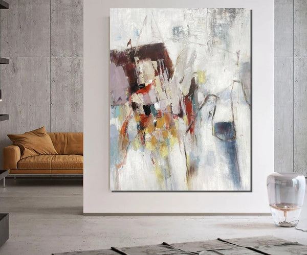 Canvas Painting for Living Room, Simple Modern Art, Extra Large Wall Art Painting, Modern Contemporary Abstract Artwork, Large Paintings for Sale-Silvia Home Craft