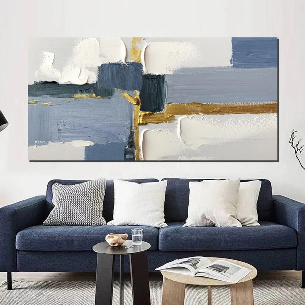 Modern Art Paintings for Dining Room, Abstract Acrylic Paintings on Canvas, Hand Painted Wall Art Paintings, Contemporary Canvas Artwork, Abstract Wall Art Paintings-Silvia Home Craft