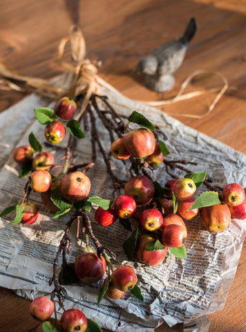 Beautiful Modern Flower Arrangement Ideas for Home Decoration, Apple Branch, Fruit Branch, Table Centerpiece, Simple Artificial Floral for Dining Room-Silvia Home Craft