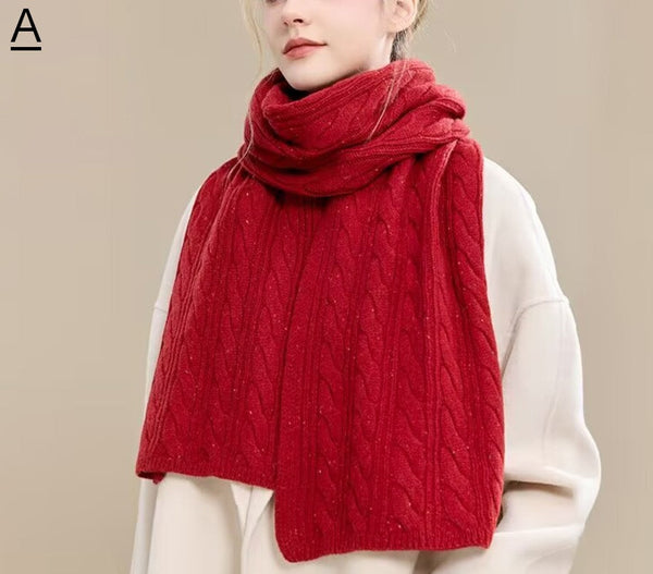 Christmas Gifts for Her, Holiday Scarf, Winter Wool Scarf, Warm Winter Scarf, Cold Weather Scarf, Fashion Scarf, Soft Cashmere Scarf for Women, Elegant Wool Scarves-Silvia Home Craft