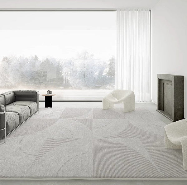 Abstract Contemporary Modern Rugs, Grey Modern Rugs for Living Room, Geometric Modern Rugs for Bedroom, Modern Rugs for Dining Room-Silvia Home Craft