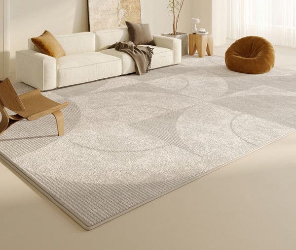 Abstract Contemporary Modern Rugs, Grey Modern Rugs for Living Room, Geometric Modern Rugs for Bedroom, Modern Rugs for Dining Room-Silvia Home Craft