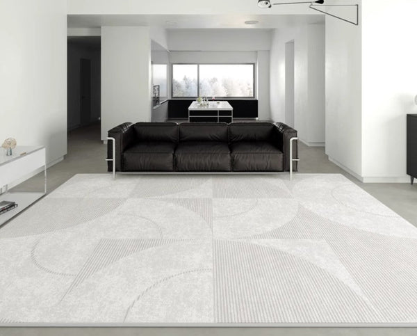 Abstract Contemporary Modern Rugs, Grey Modern Rugs for Living Room, Geometric Modern Rugs for Bedroom, Modern Rugs for Dining Room-Silvia Home Craft