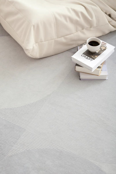 Abstract Contemporary Rugs for Bedroom, Dining Room Floor Rugs, Grey Modern Rugs under Sofa, Large Modern Rugs in Living Room, Modern Rugs for Office-Silvia Home Craft