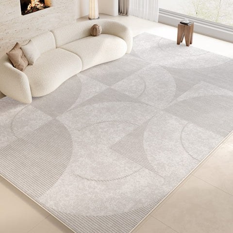 Abstract Contemporary Modern Rugs, Grey Modern Rugs for Living Room, Geometric Modern Rugs for Bedroom, Modern Rugs for Dining Room-Silvia Home Craft