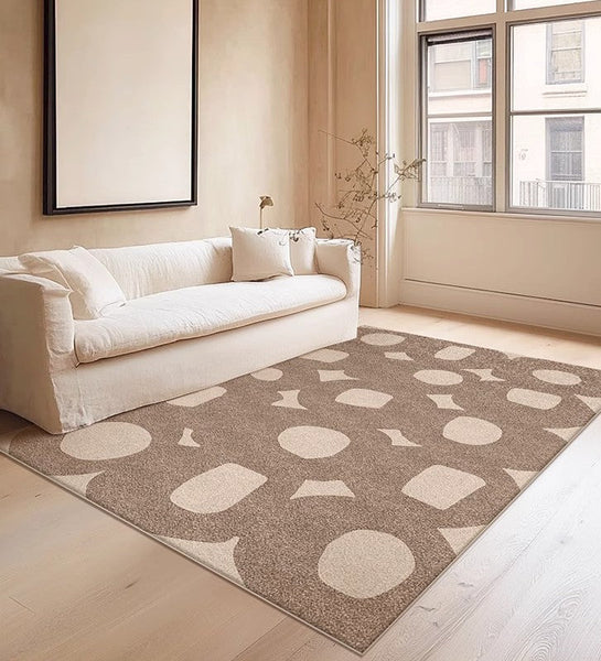 Living Room Modern Area Rug, Large Area Rugs for Office, Contemporary Area Rugs under Sofa, Bedroom Modern Floor Rugs-Silvia Home Craft