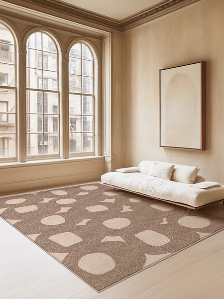 Living Room Modern Area Rug, Large Area Rugs for Office, Contemporary Area Rugs under Sofa, Bedroom Modern Floor Rugs-Silvia Home Craft