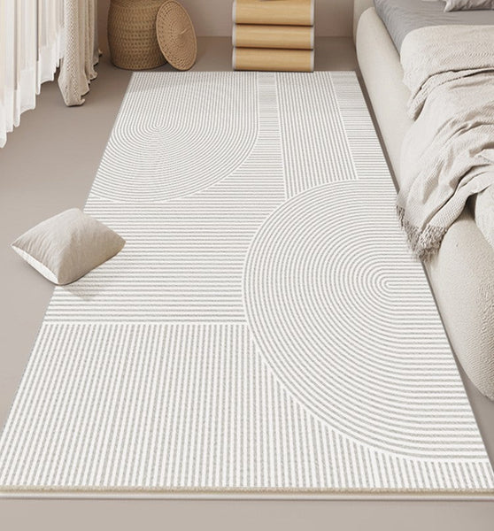 Thick Modern Rugs for Living Room, Abstract Geometric Modern Rugs, Simple Modern Rugs for Bedroom, Modern Rugs for Dining Room-Silvia Home Craft
