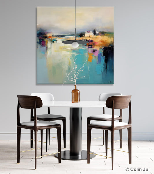 Abstract Landscape Painting on Canvas, Extra Large Original Artwork, Large Paintings for Bedroom, Oversized Contemporary Wall Art Paintings-Silvia Home Craft