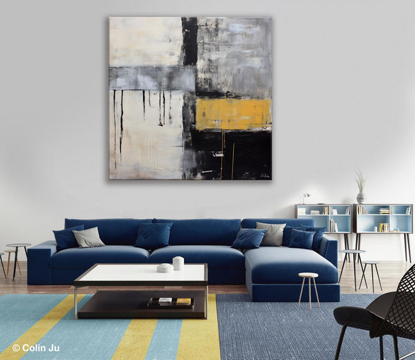 Extra Large Original Artwork, Large Paintings for Bedroom, Abstract Landscape Painting on Canvas, Oversized Contemporary Wall Art Paintings-Silvia Home Craft