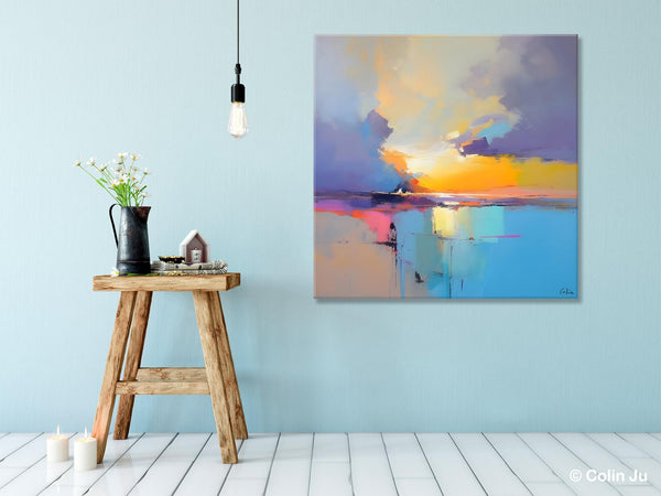 Original Modern Wall Art Painting, Abstract Landscape Paintings, Canvas Painting for Living Room, Oversized Contemporary Abstract Artwork